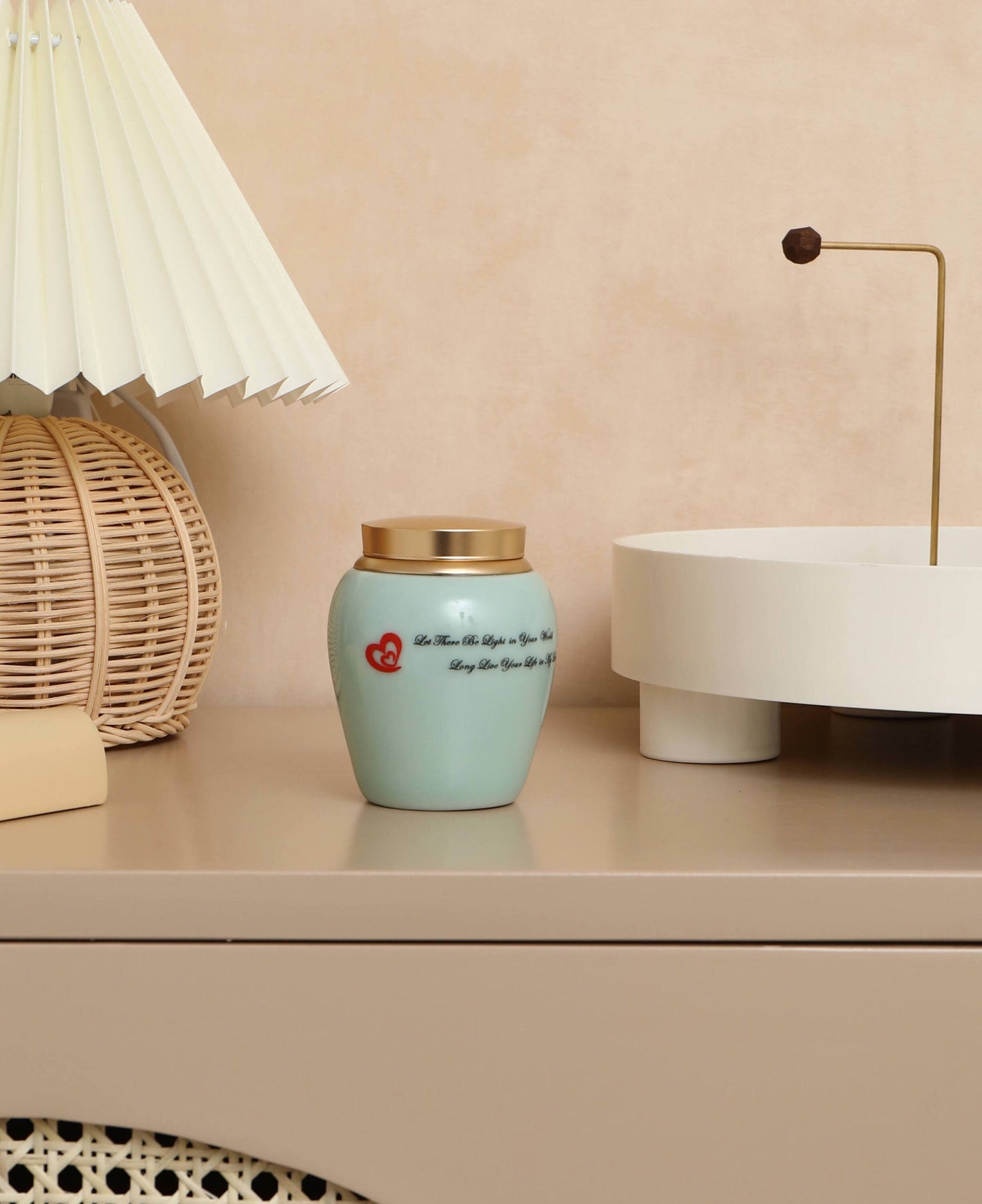 Custom  Pet Memory Urn ，Small Urn for Human，Cat ，Dog ，Modern Simple Cremation Keepsake  Up To 6Pound (8cu/in )