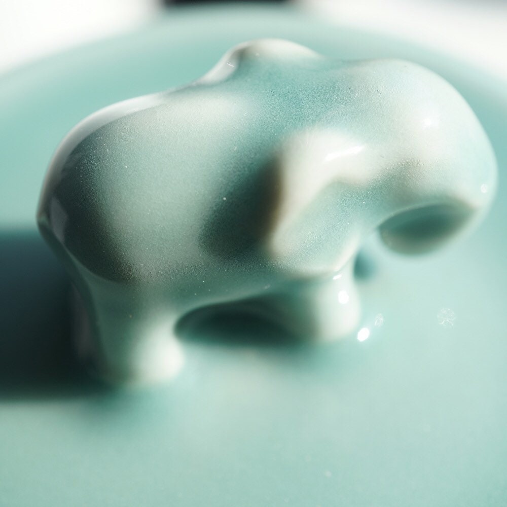 Elephant Coffee Mug -Ceramic Tea Mugs with Hand Printed Designs -Large Handmade Cup