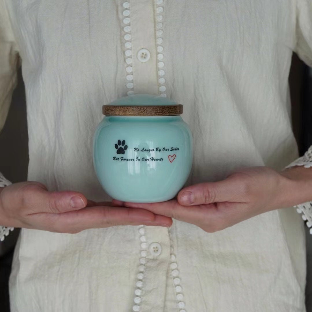 Custom Pet Urn|Modern Simple Urn for Ashes| Personalized Name Urn  | Small pet custom urn|Pet loss Gift  (4.2X3.8Inch，14.6 cu/in）