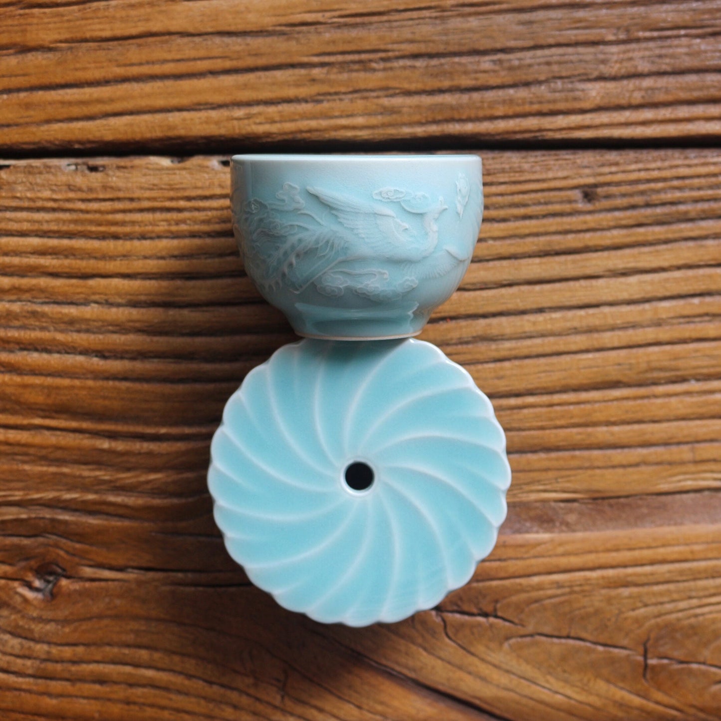 Ceramic Teacup with Dragon and Phoenix,Tea Cup,Kungfu Teacup,Small Porcelain Coffee Cup, Gift for Tea Lover