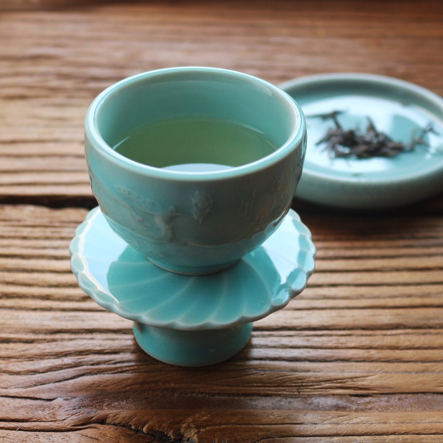 Ceramic Teacup with Dragon and Phoenix,Tea Cup,Kungfu Teacup,Small Porcelain Coffee Cup, Gift for Tea Lover