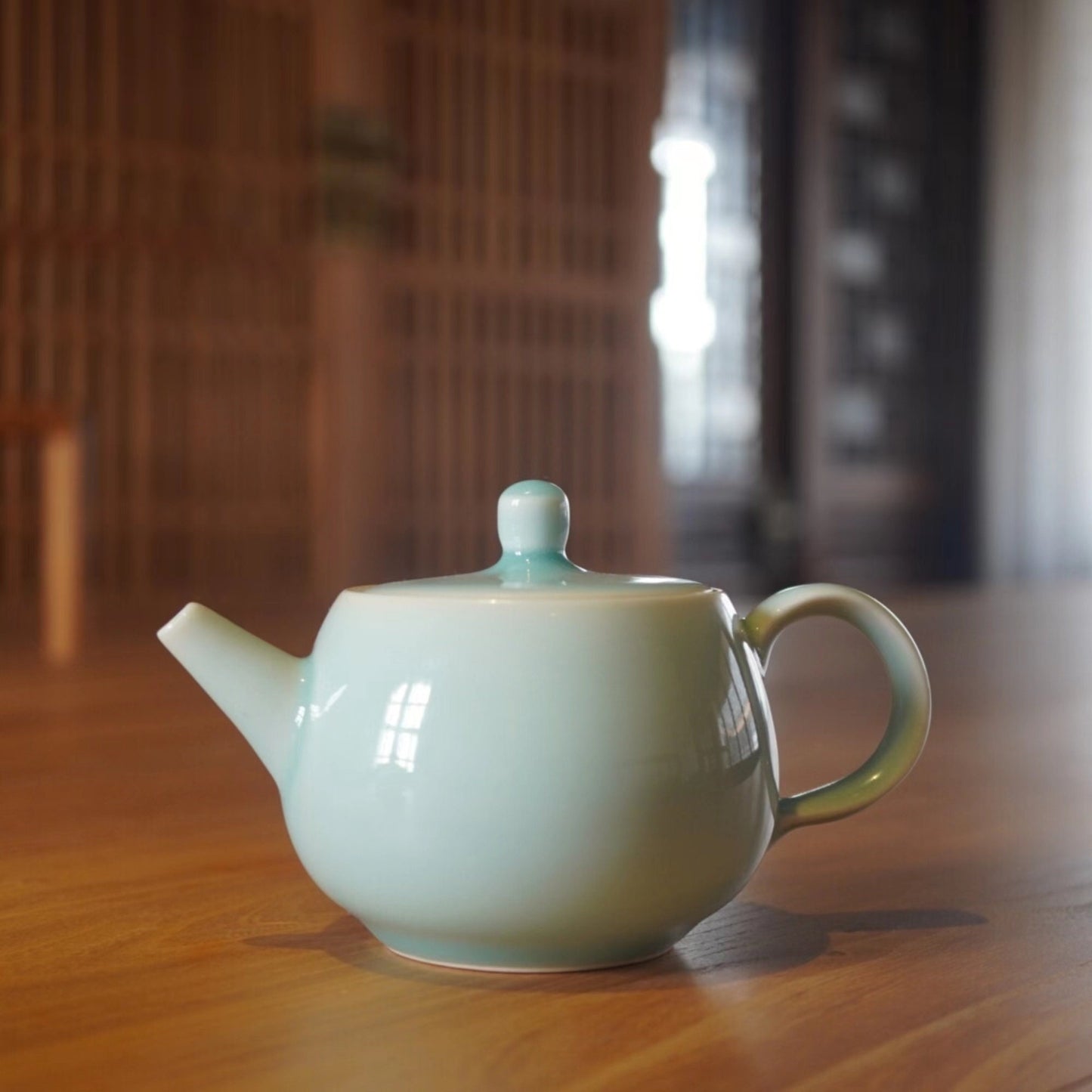 CELADON Minimal Handmade Ceramic Teapot,   Chinese Japanese Teapot, Housewarming Gift For Tea Lover