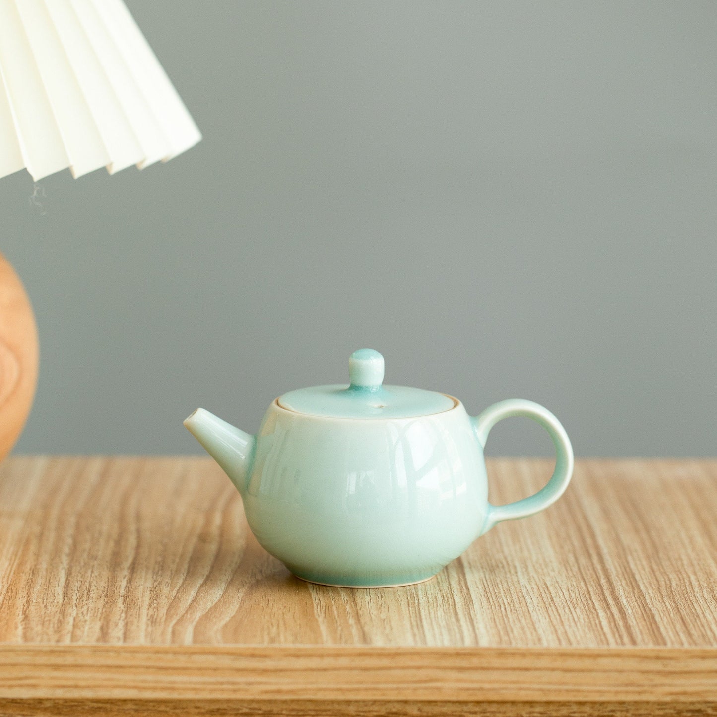 CELADON Minimal Handmade Ceramic Teapot,   Chinese Japanese Teapot, Housewarming Gift For Tea Lover