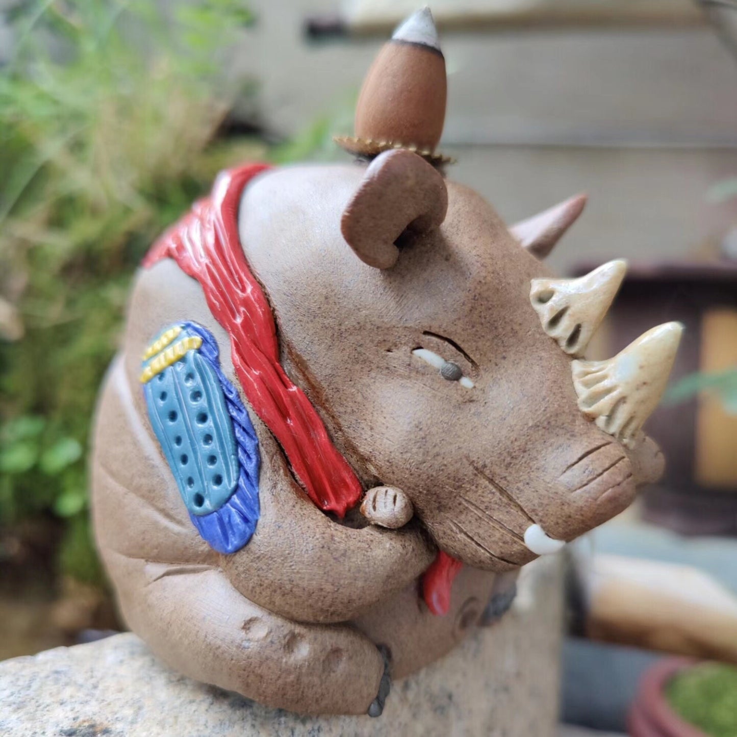 Back flow Incense Cone Holder,Tea pet |Modern minimalist decor | Gifts for Him Ornaments Gift for Tea Lovers(7cmX6.5cm)