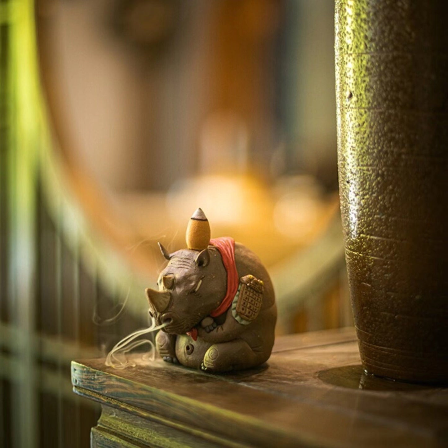 Back flow Incense Cone Holder,Tea pet |Modern minimalist decor | Gifts for Him Ornaments Gift for Tea Lovers(7cmX6.5cm)