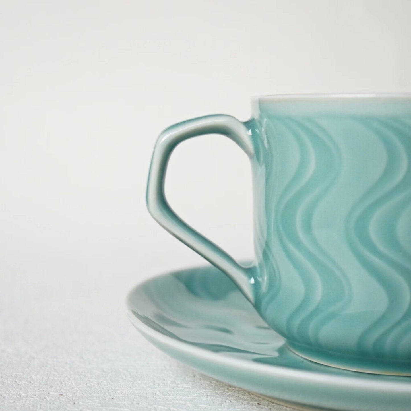 Ceramic Espresso Cup and Saucer Set,Small  Japanese minimalist  Luxury Coffee cup,Gift for Mom,Coffee lover