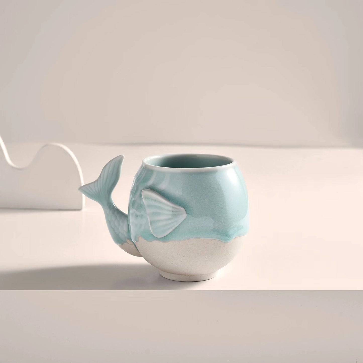 Whale Ceramic Succulent Planter Pot | Indoor Outdoor Garden Pot for Plants | Unique 6 Inch Blue Whale Flower Pot | Decorative Artisan Pot