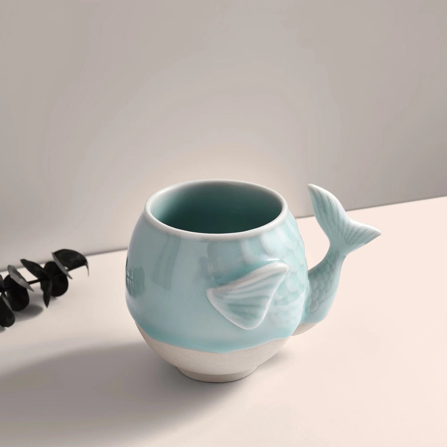 Whale Ceramic Succulent Planter Pot | Indoor Outdoor Garden Pot for Plants | Unique 6 Inch Blue Whale Flower Pot | Decorative Artisan Pot