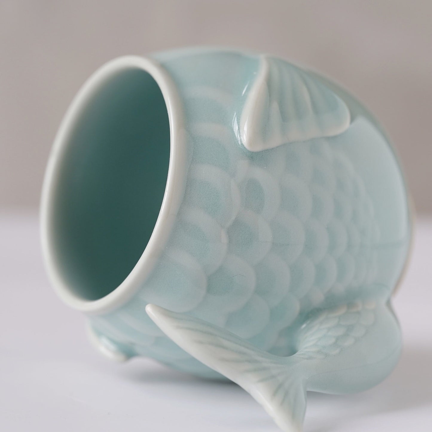 Handcrafted Whale Tail Ceramic Mug, 9.5oz Coffee Cup, Ocean Lover Gift, Cute Animal Mug, Unique Tea Cup, Gift for Her， Coastal Decor Mug