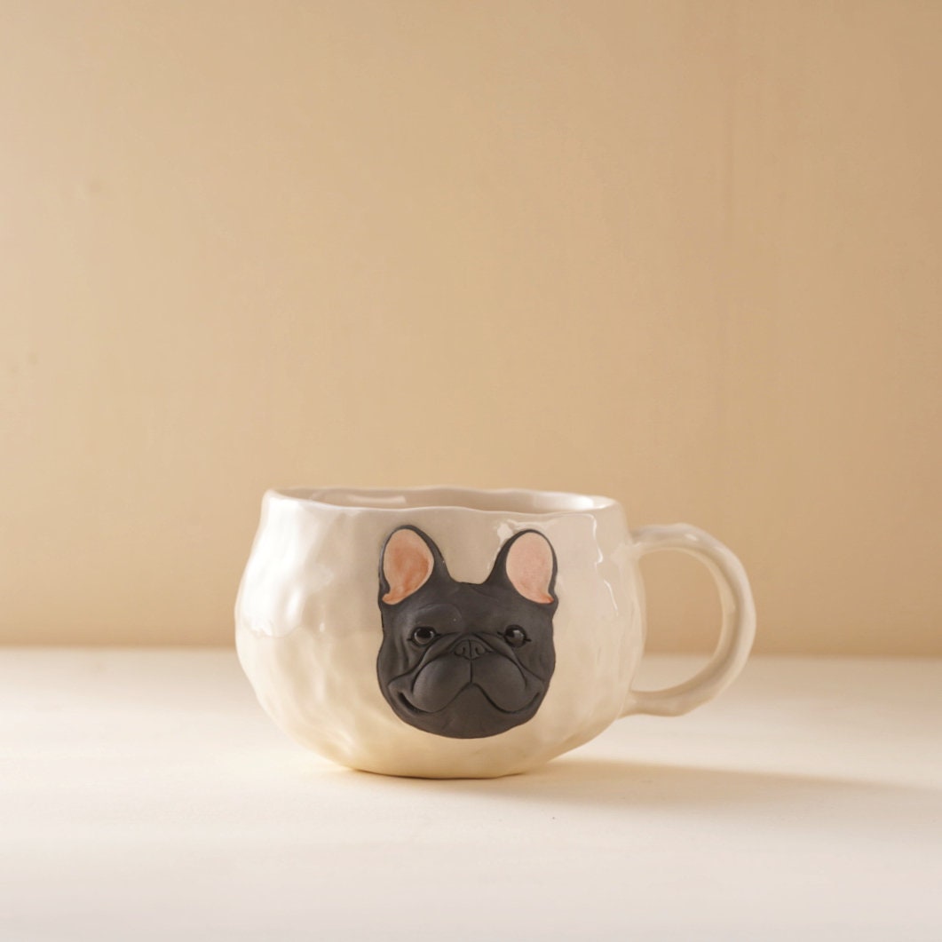 French Bulldog Espresso Cup | 7 OZ Handcrafted Ceramic Dog Mug | Unique Gift for Dog Lovers, Coffee Enthusiasts, Mom, Dad, Wife, Husband