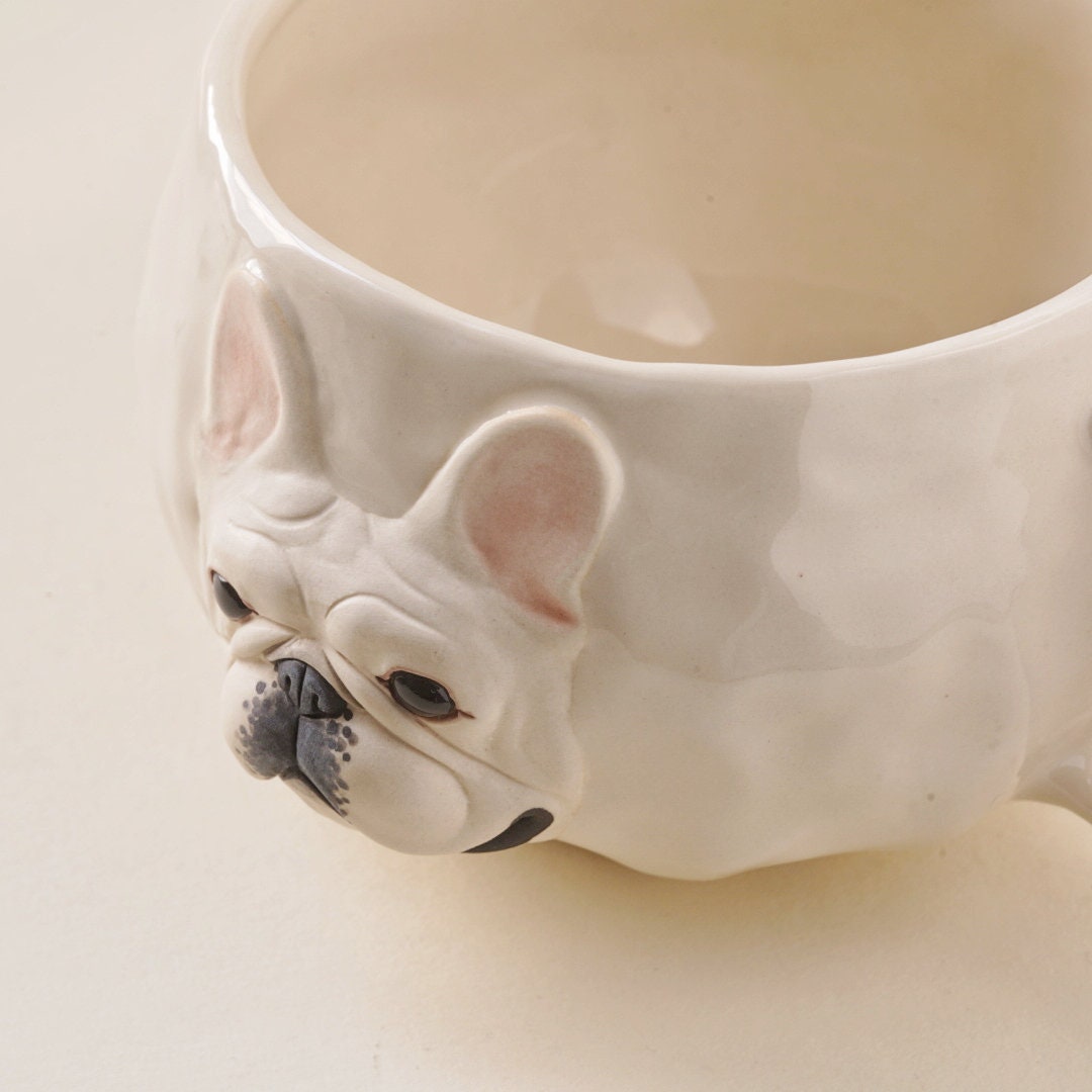 French Bulldog Espresso Cup | 7 OZ Handcrafted Ceramic Dog Mug | Unique Gift for Dog Lovers, Coffee Enthusiasts, Mom, Dad, Wife, Husband