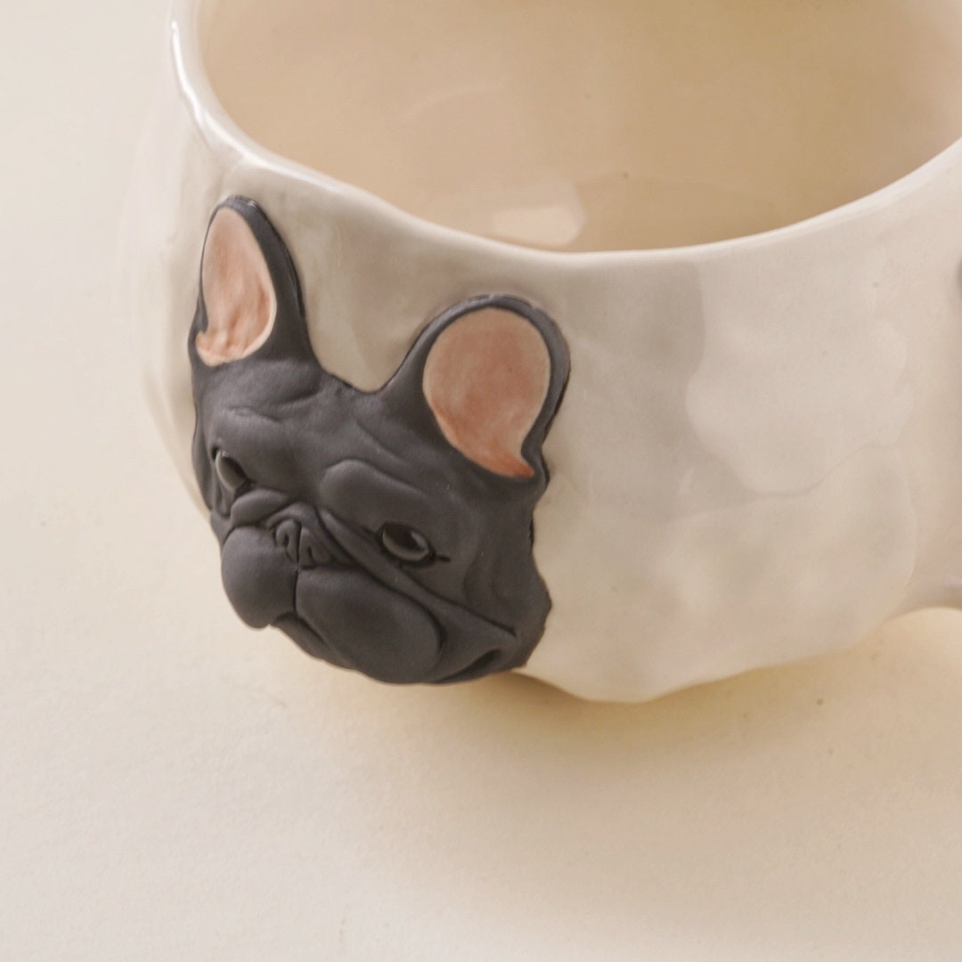 French Bulldog Espresso Cup | 7 OZ Handcrafted Ceramic Dog Mug | Unique Gift for Dog Lovers, Coffee Enthusiasts, Mom, Dad, Wife, Husband