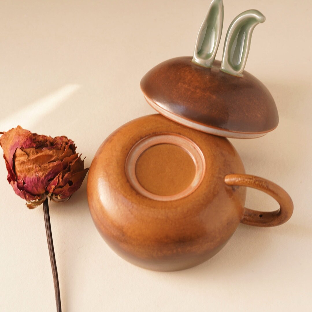 Handmade Mug with Name  | Custom Mug|Unique Ceramic Mug | Rabbit Gift| Rabbit Mug| Rabbit Lover Gift| Pet Rabbit Owner Gifts