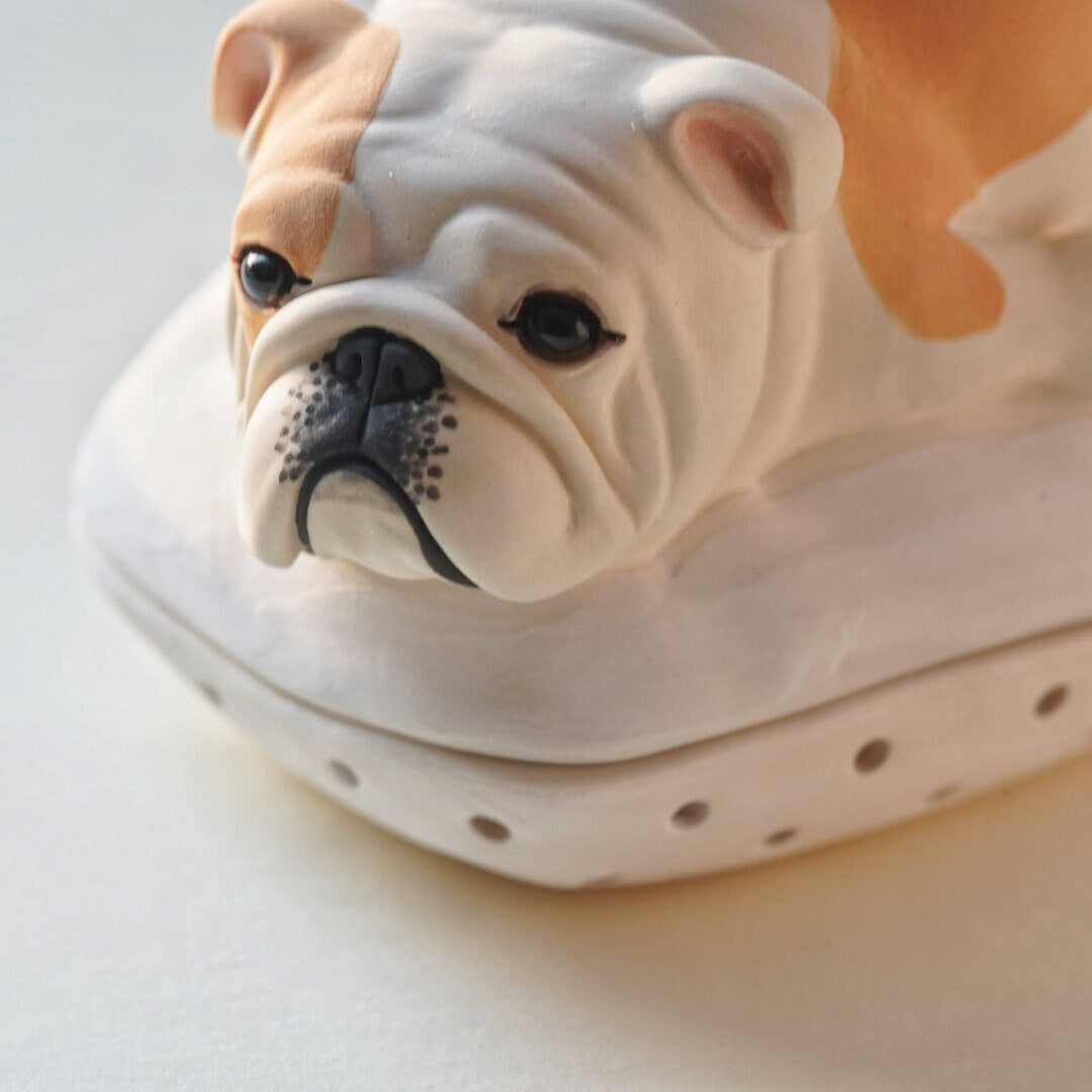 Dog Ring Holder with French Bulldog Bed  | Personalized Ring Holder |Ceramic Jewelry Tray| Engagement Gift |Dog Lover Gift