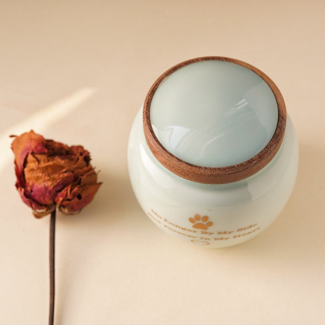 Custom Pet Urn|Modern Simple Urn for Ashes| Personalized Name Urn  | Small pet custom urn|Pet loss Gift  (4.2X3.8Inch，14.6 cu/in）