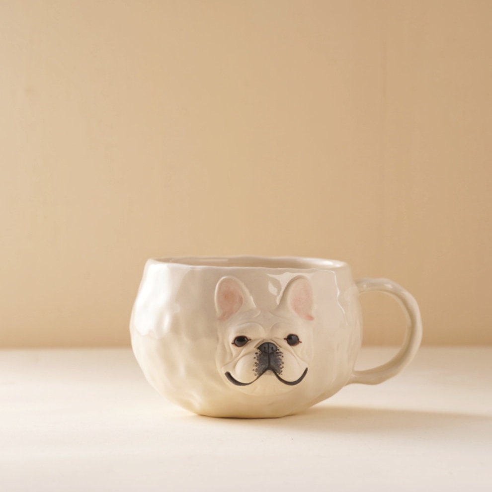 French Bulldog Espresso Cup | 7 OZ Handcrafted Ceramic Dog Mug | Unique Gift for Dog Lovers, Coffee Enthusiasts, Mom, Dad, Wife, Husband