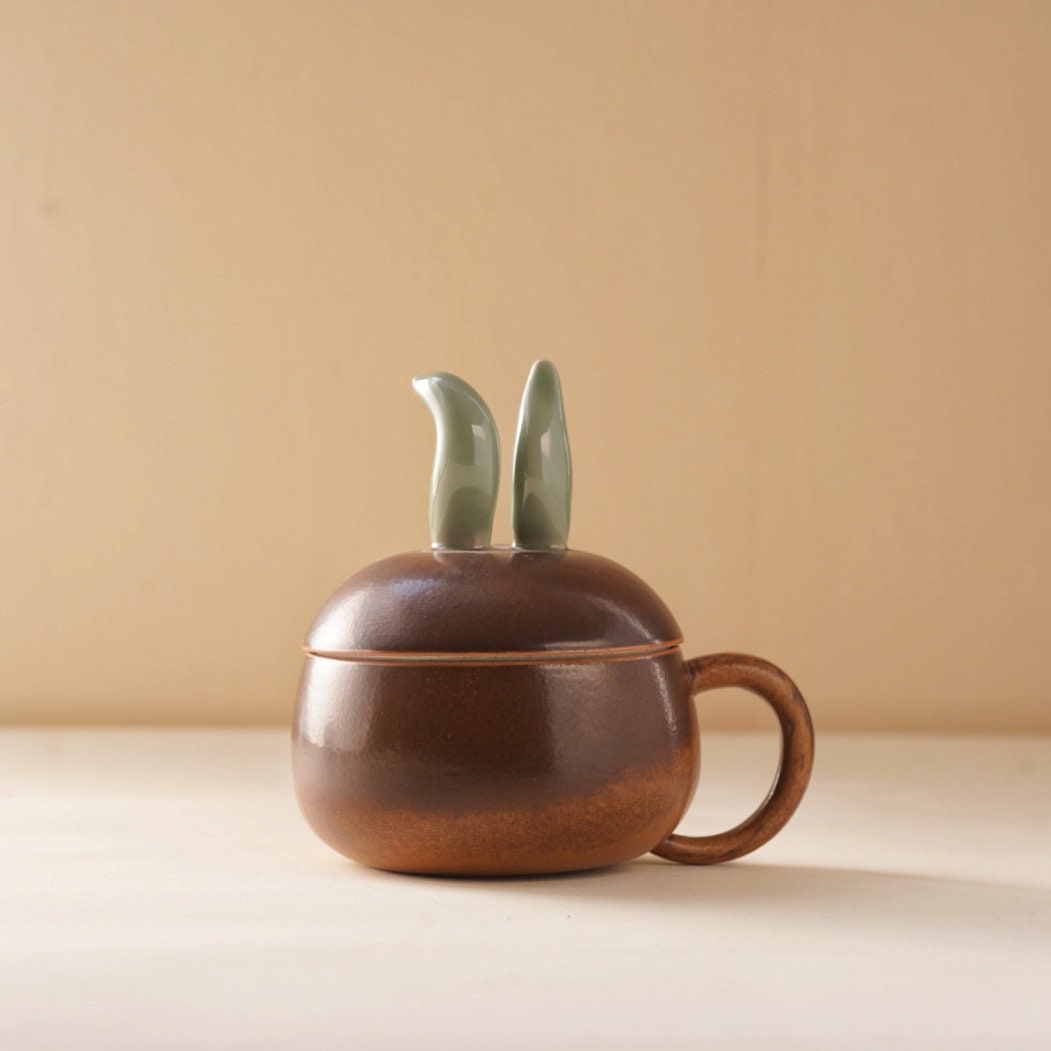 Handmade Mug with Name  | Custom Mug|Unique Ceramic Mug | Rabbit Gift| Rabbit Mug| Rabbit Lover Gift| Pet Rabbit Owner Gifts