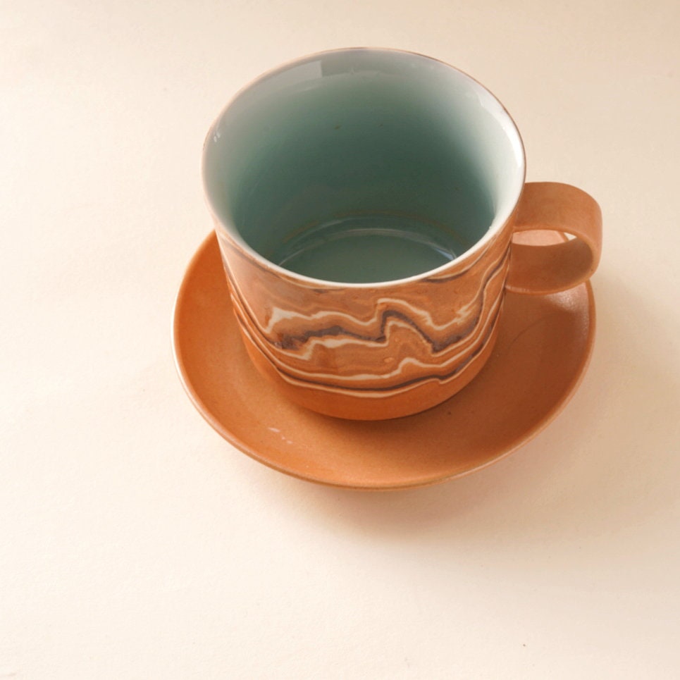 Ceramic Espresso Cups  With Saucer|Tea Cups Set| Unique Handmade Coffee Cup|Gifts For Espresso Lover|5oz