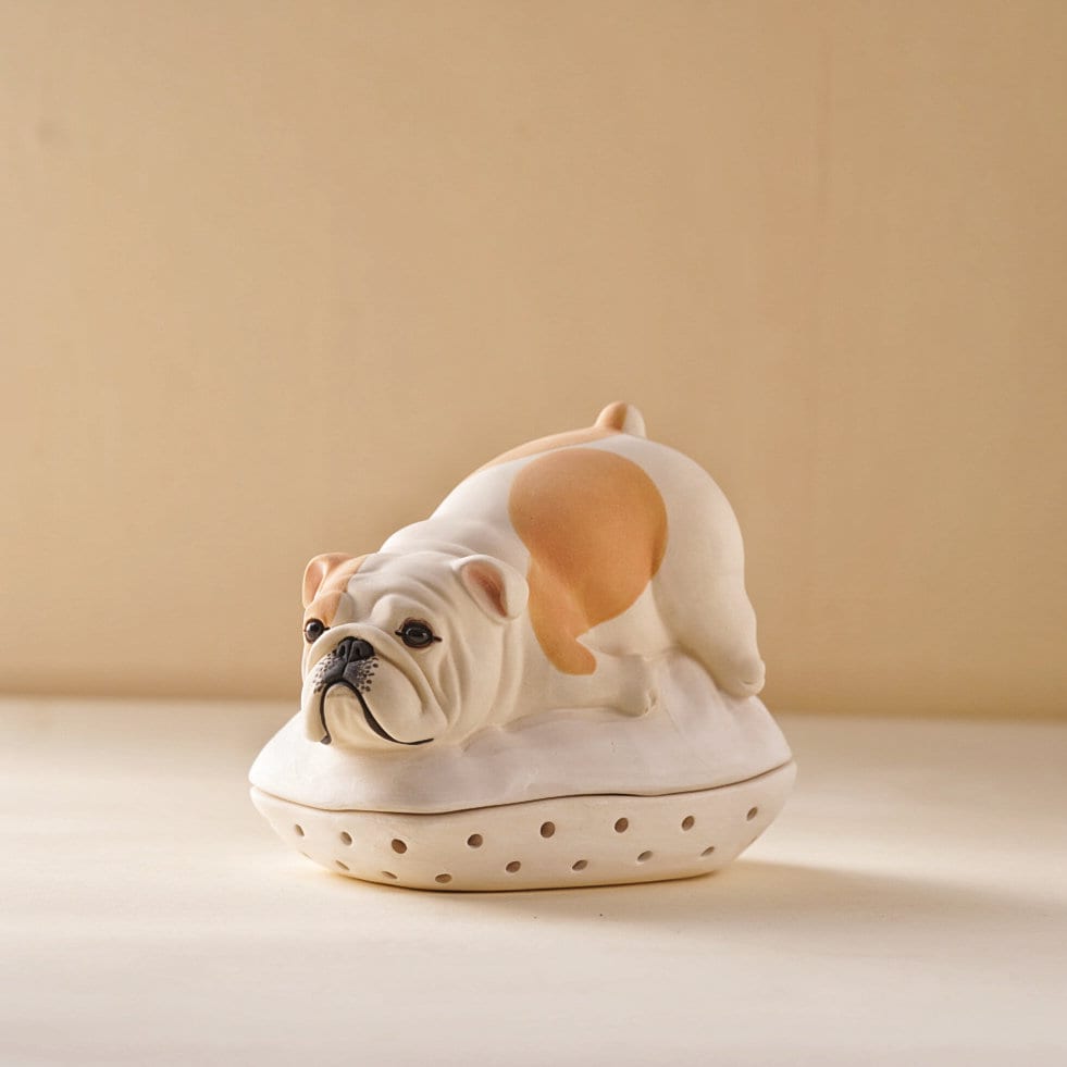 Dog Ring Holder with French Bulldog Bed  | Personalized Ring Holder |Ceramic Jewelry Tray| Engagement Gift |Dog Lover Gift