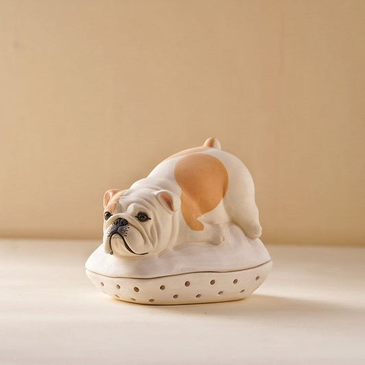 Dog Ring Holder with French Bulldog Bed  | Personalized Ring Holder |Ceramic Jewelry Tray| Engagement Gift |Dog Lover Gift