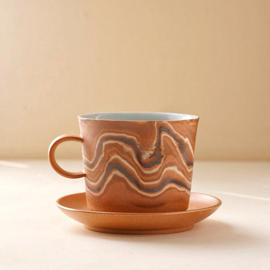 Ceramic Espresso Cups  With Saucer|Tea Cups Set| Unique Handmade Coffee Cup|Gifts For Espresso Lover|5oz