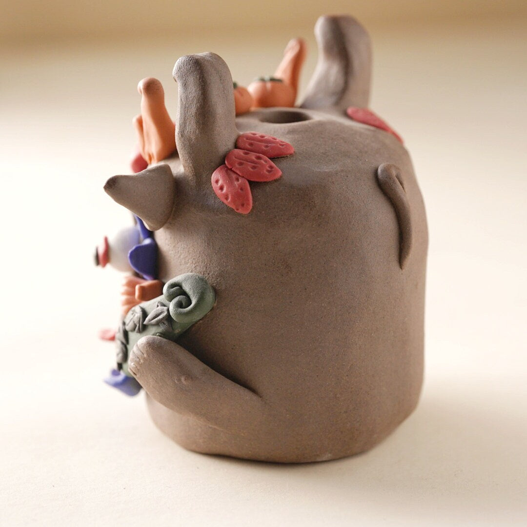 Cone Incense Holder|Incense Burner| Handmade Ceramic Pixiu| Palo Santo Holder|Tea Accessories |Desktop Ornament
