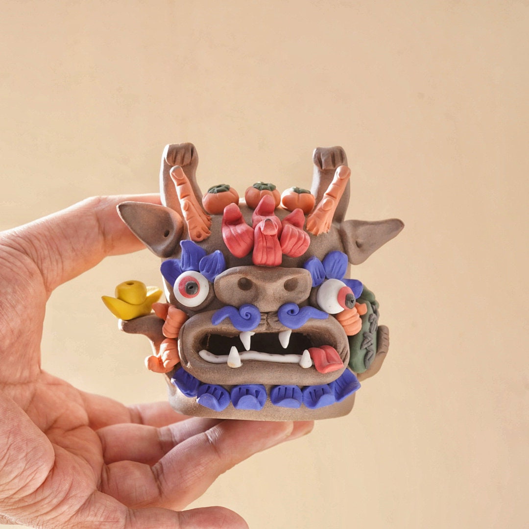 Cone Incense Holder|Incense Burner| Handmade Ceramic Pixiu| Palo Santo Holder|Tea Accessories |Desktop Ornament