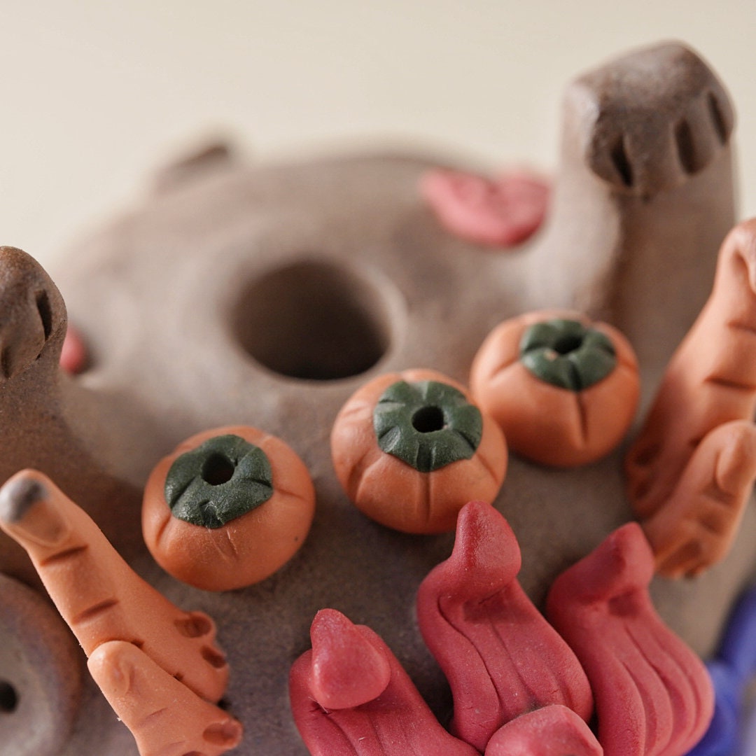 Cone Incense Holder|Incense Burner| Handmade Ceramic Pixiu| Palo Santo Holder|Tea Accessories |Desktop Ornament