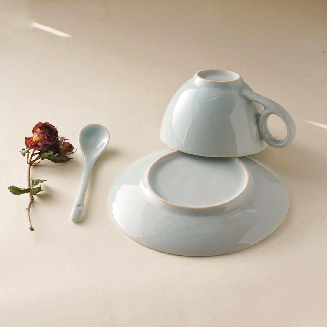 Personalized Espresso Cups | Handmade Mini Coffee Cups |Custom Espresso Cups with Saucers | Coffee Lover Gift ( 5oz)