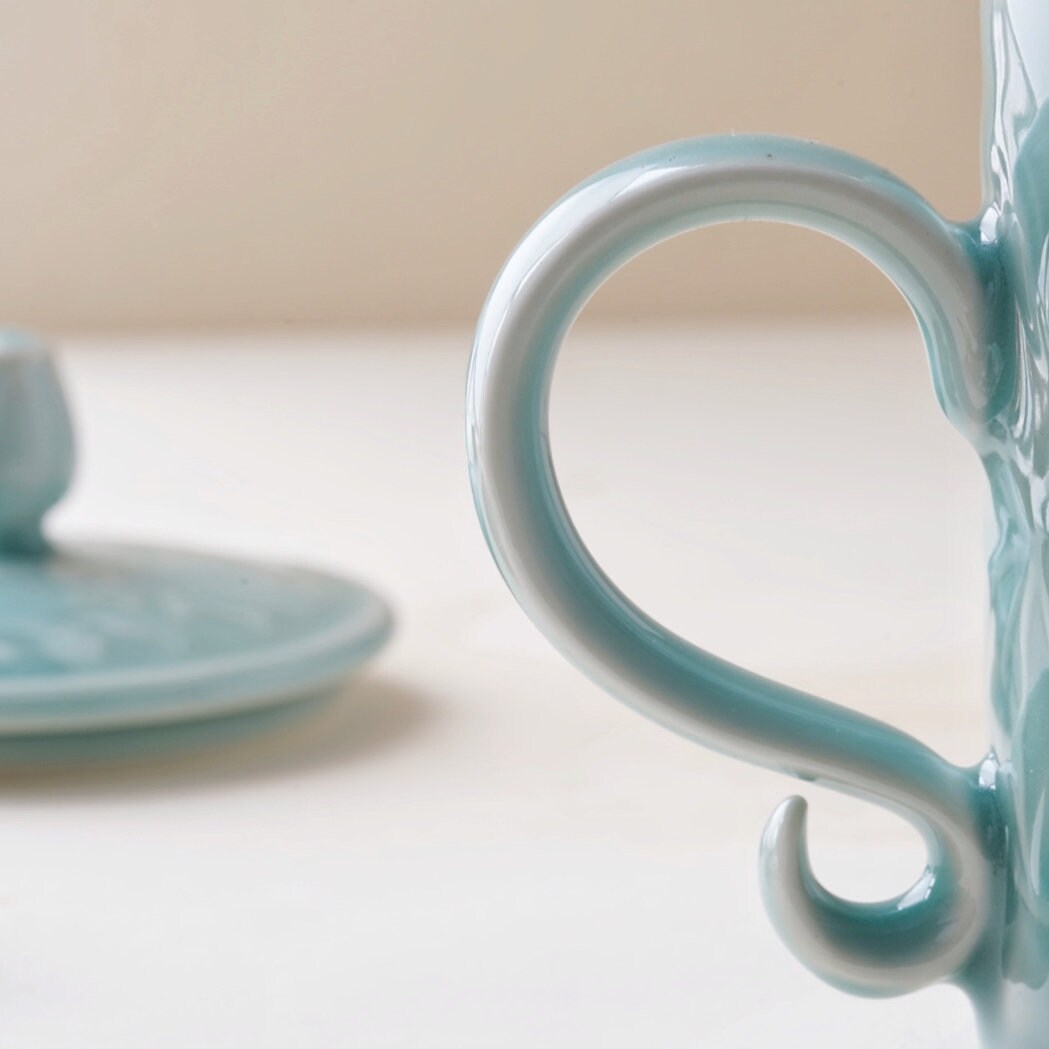 Ceramic Lotus Mug|Handmade Cup|Coffee Decor| Tea Mug|Handmade Pottery|Coffee Cup| Coffee Lover Gift Idea