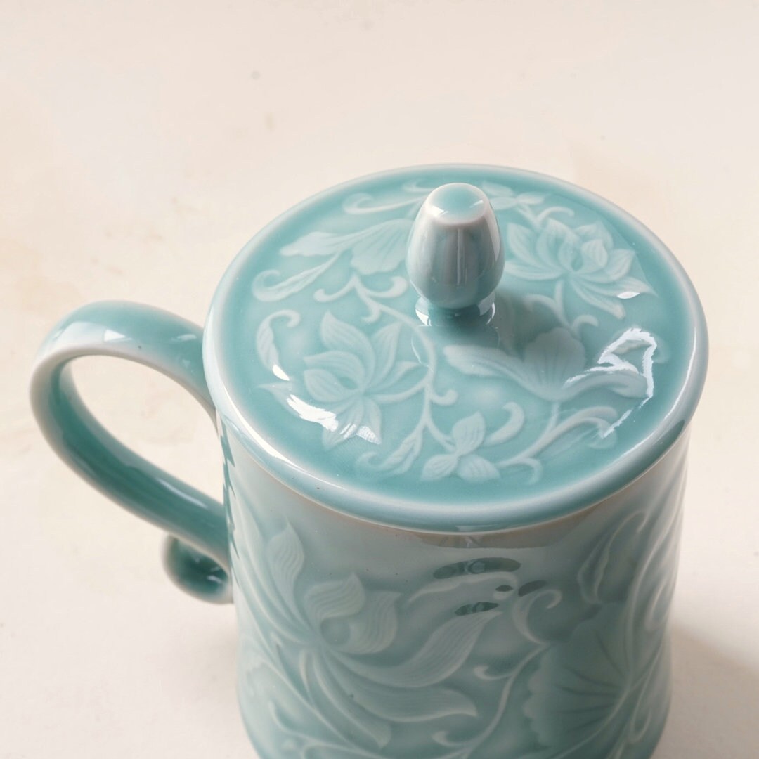 Ceramic Lotus Mug|Handmade Cup|Coffee Decor| Tea Mug|Handmade Pottery|Coffee Cup| Coffee Lover Gift Idea