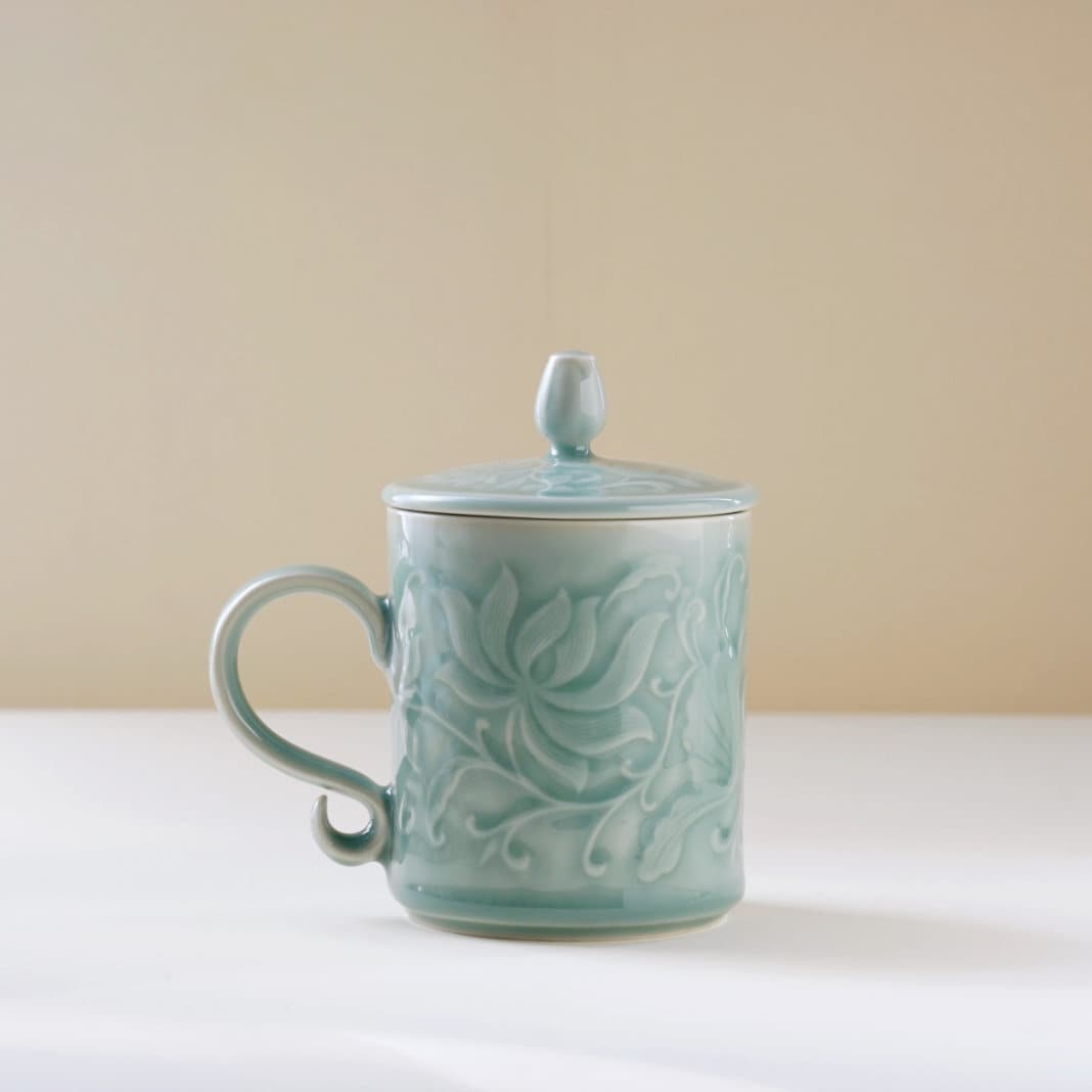 Ceramic Lotus Mug|Handmade Cup|Coffee Decor| Tea Mug|Handmade Pottery|Coffee Cup| Coffee Lover Gift Idea