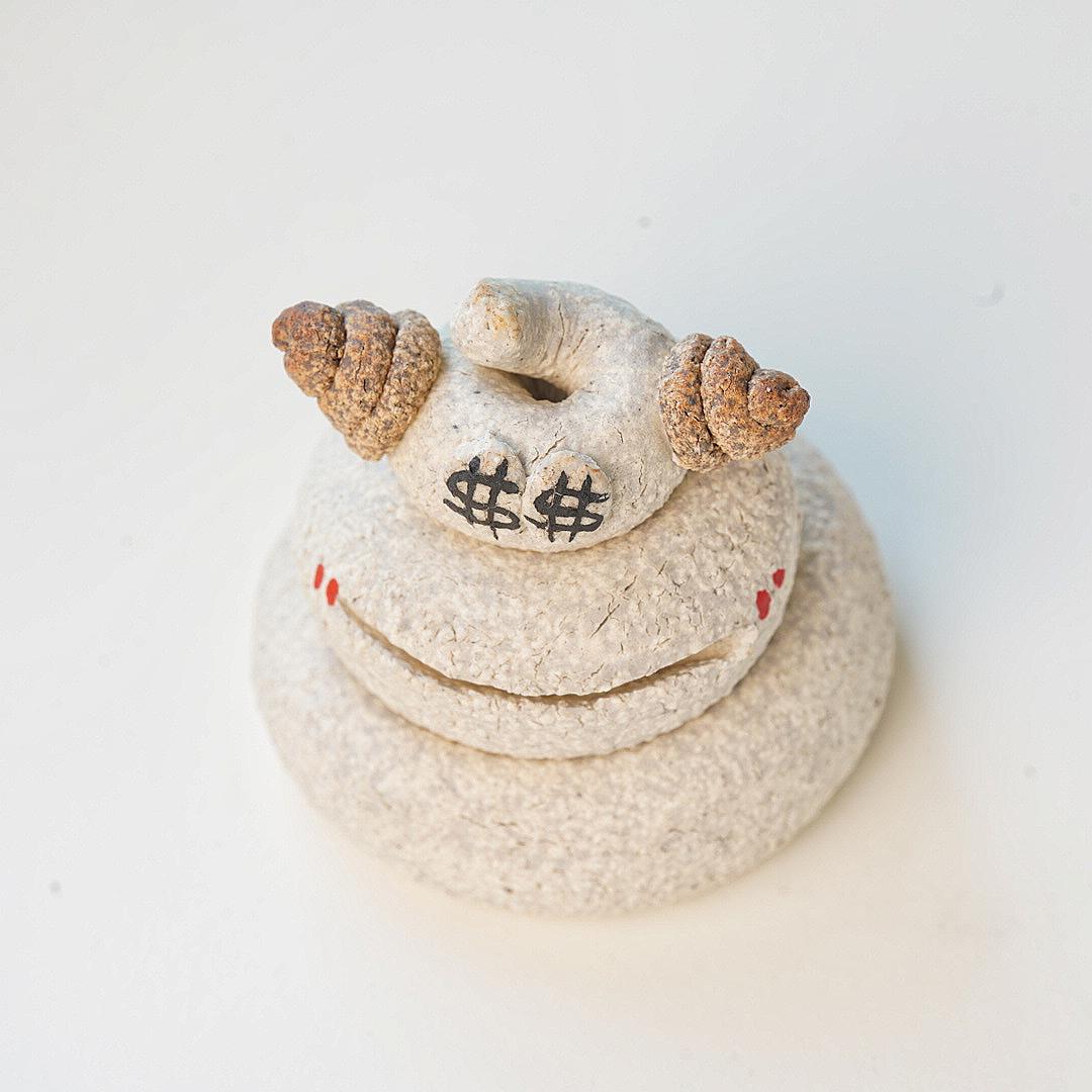 Handmade Funny Poop Monster Ceramic Figurine  | Mini Cute Creative Gift | Funny Ceramic Sculpture | Desk Decoration | Holiday Birthday Gift