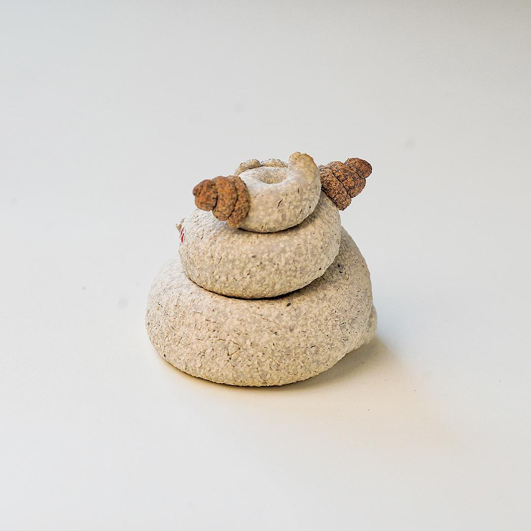 Handmade Funny Poop Monster Ceramic Figurine  | Mini Cute Creative Gift | Funny Ceramic Sculpture | Desk Decoration | Holiday Birthday Gift