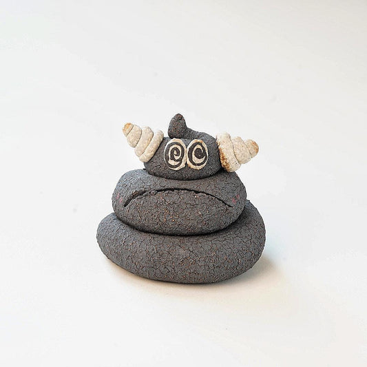 Handmade Funny Poop Monster Ceramic Figurine  | Mini Cute Creative Gift | Funny Ceramic Sculpture | Desk Decoration | Holiday Birthday Gift