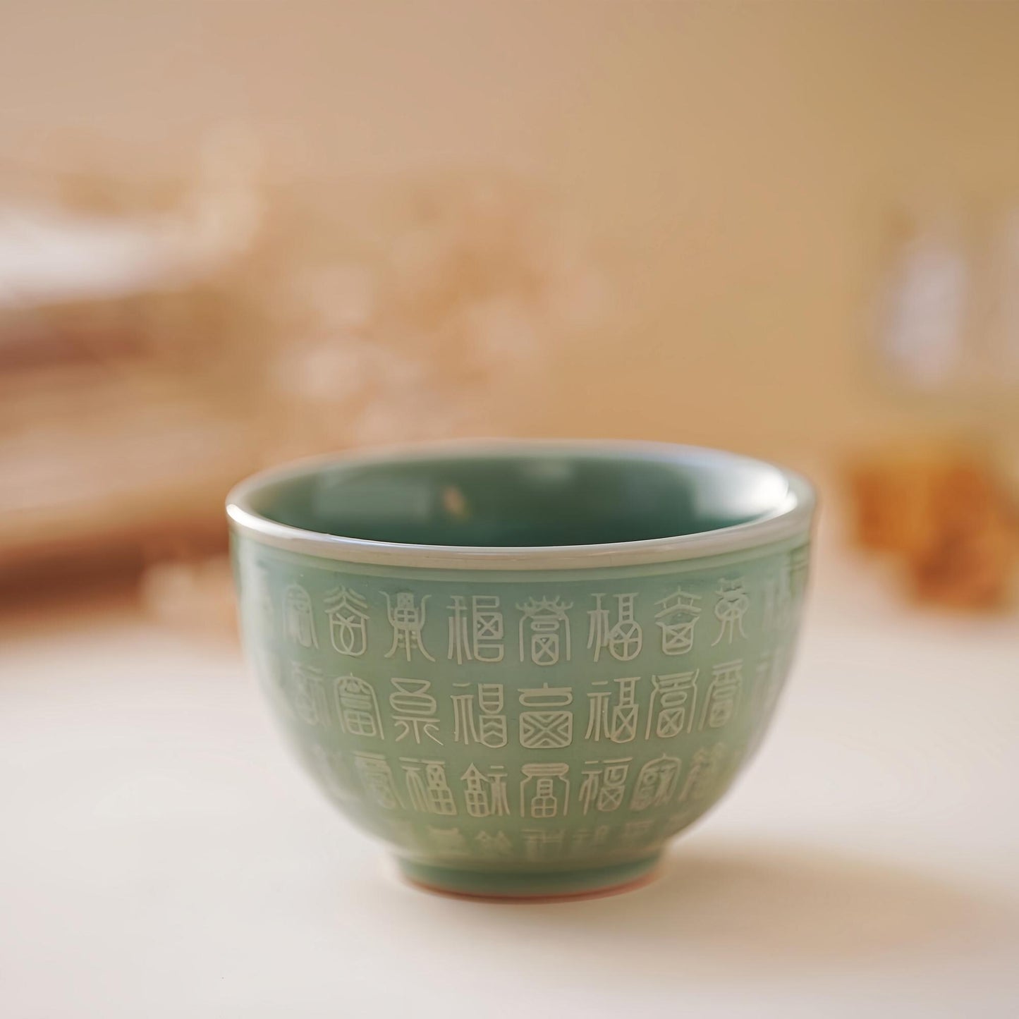 Handmade Tea Bowl | 150ml Chinese Porcelain Cup | Chinese Porcelain Cup for Tea Lovers and Zen Décor