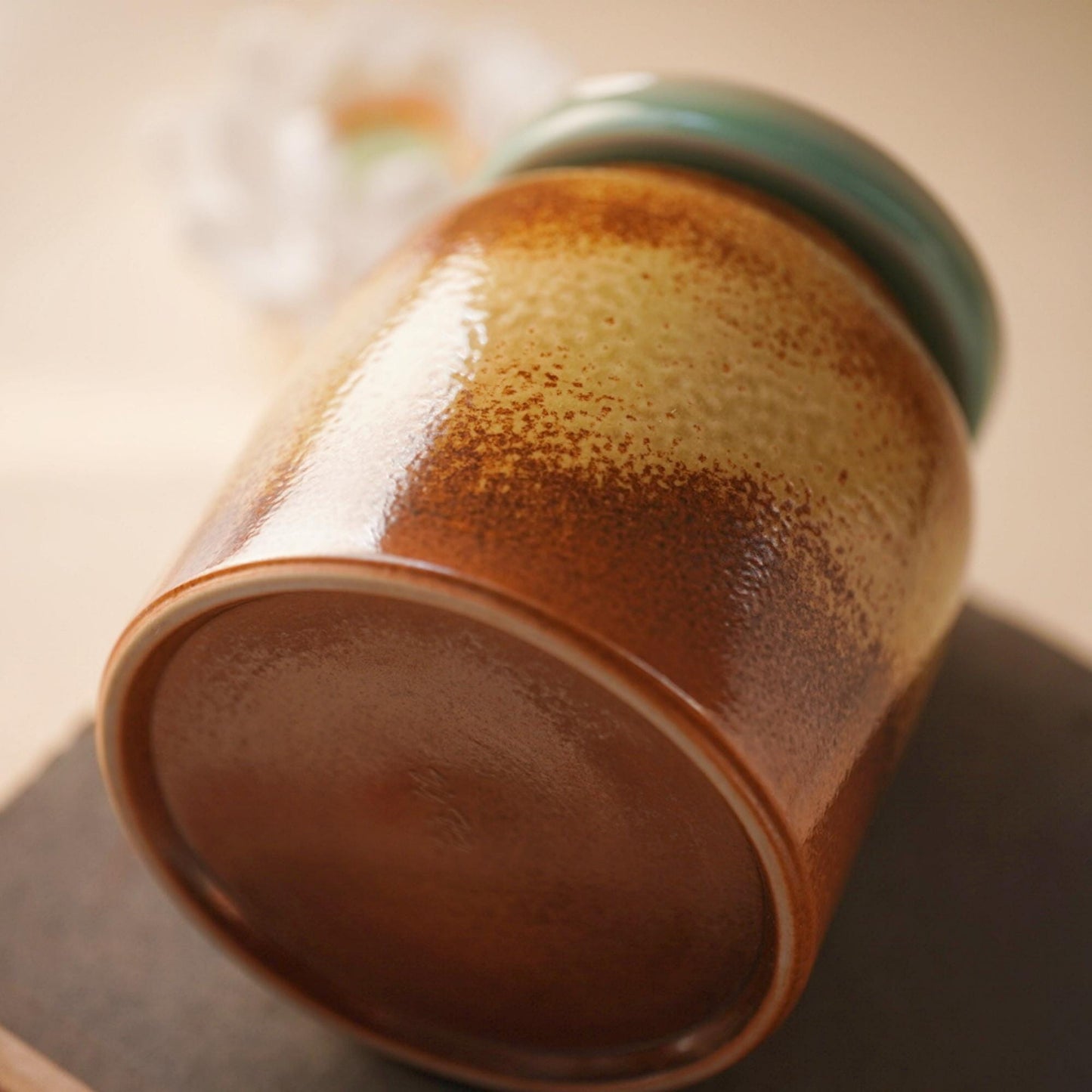 Tea Jar | Handcrafted Chinese Porcelain | Fish Carving Storage Jar | 700ML Artisan Ceramic Canister | Gift for Collectors