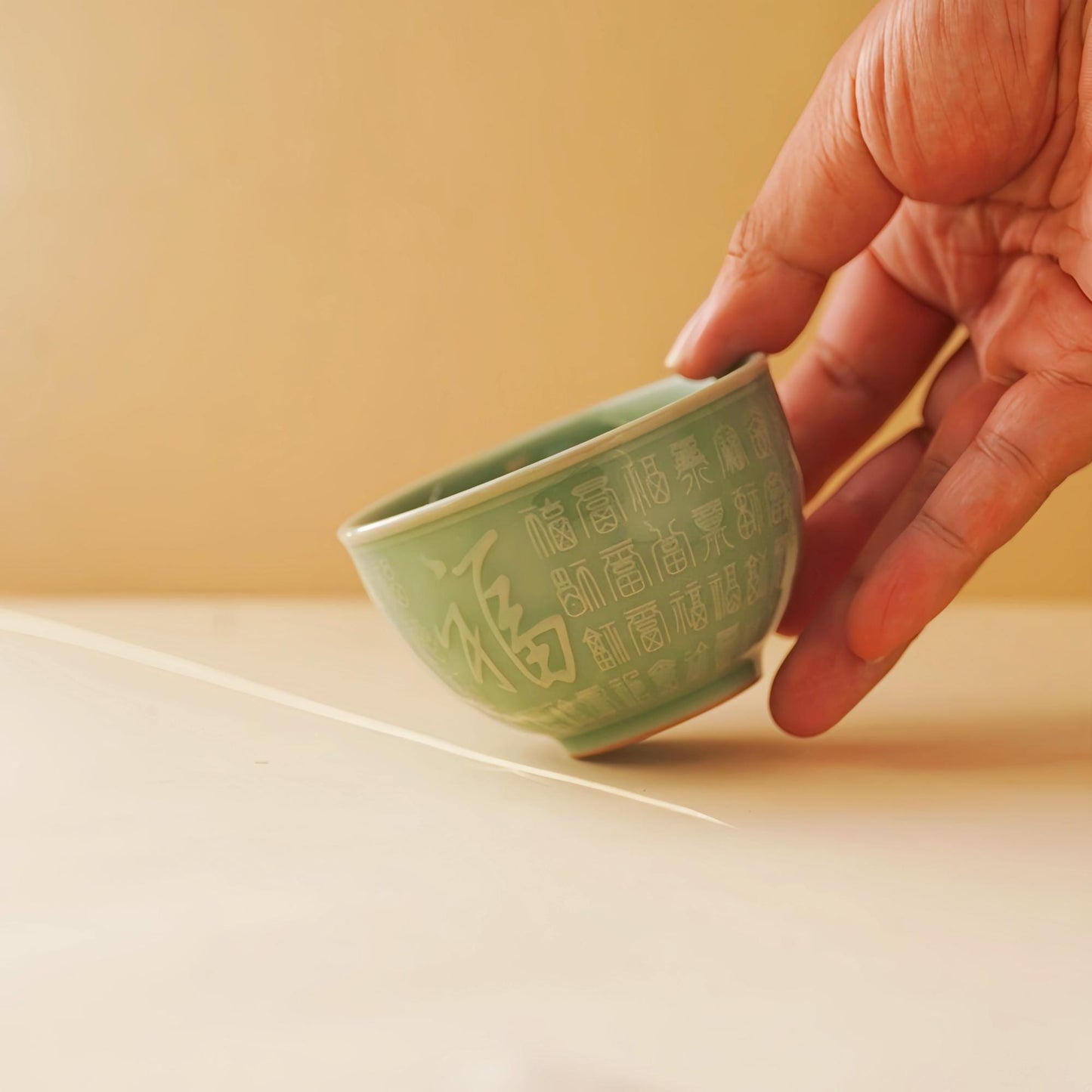Handmade Tea Bowl | 150ml Chinese Porcelain Cup | Chinese Porcelain Cup for Tea Lovers and Zen Décor