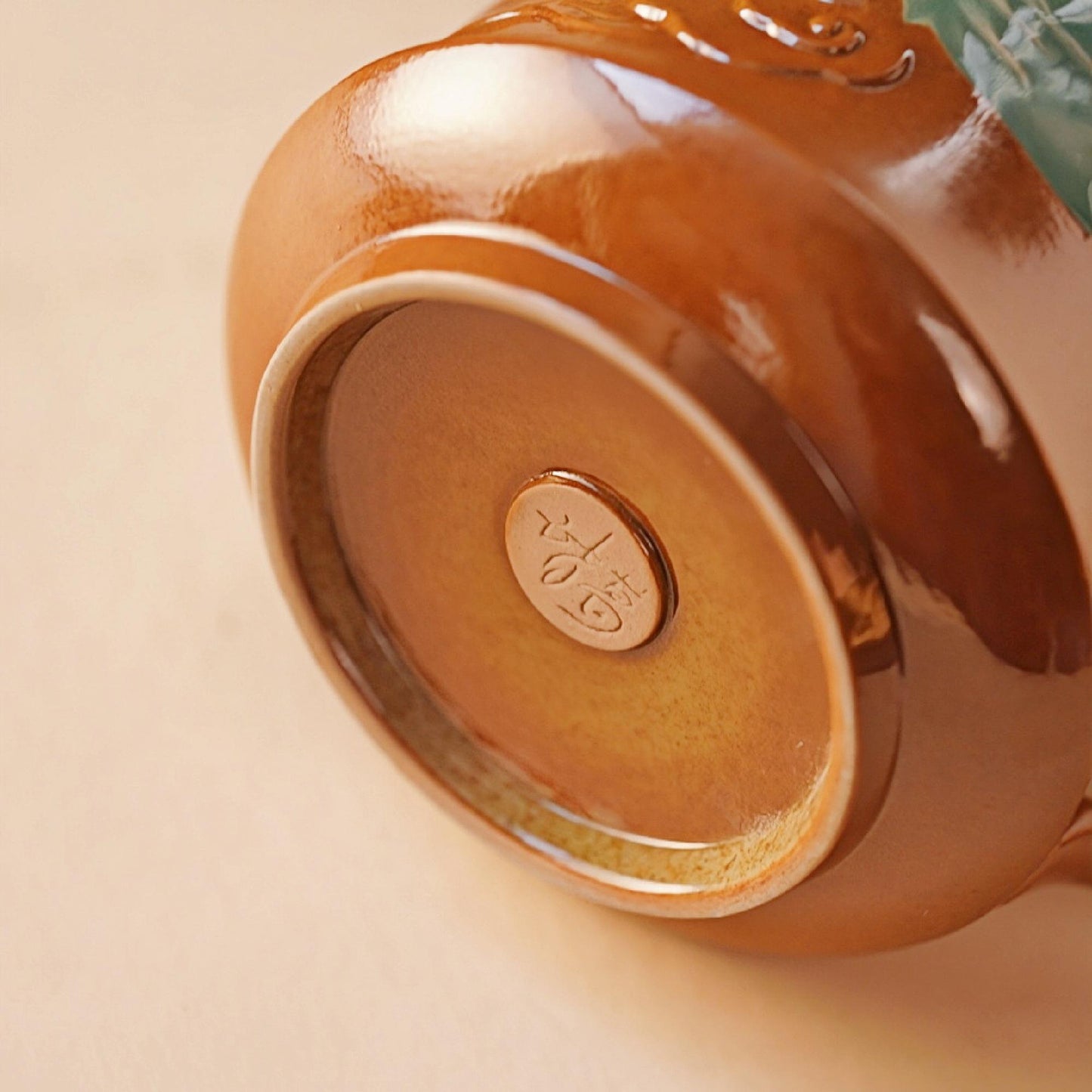 Phoenix Ceramic Mug | 10 OZ Handcrafted Longquan Celadon Cup | Chinese Porcelain Mug with Lid | Symbol of Rebirth | Unique Artisan Gift