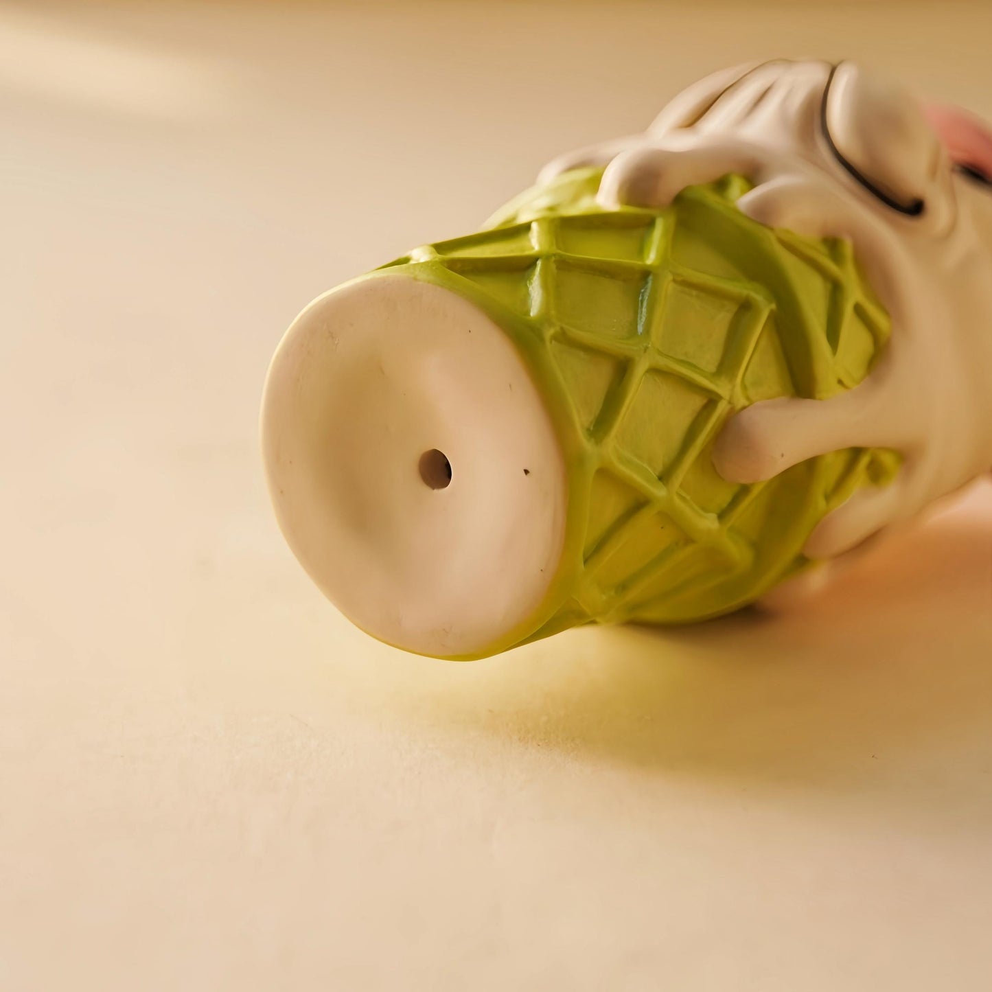 Handcrafted Ceramic Bulldog Figurine | French Bulldog Ice Cream Cone Decor | Artisan Gift for Dog Lovers | Unique Home Ornament