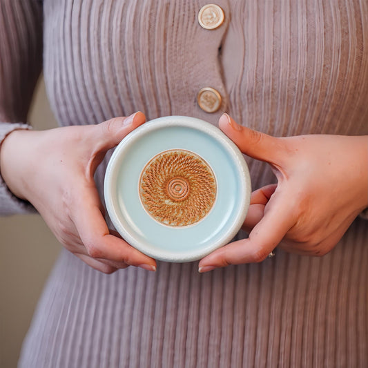 Handmade  Jewelry Dish –  Ceramic Trinket Tray, Zen-Inspired Ring Holder, Minimalist Decorative Plate, Gift for Jewelry Lovers
