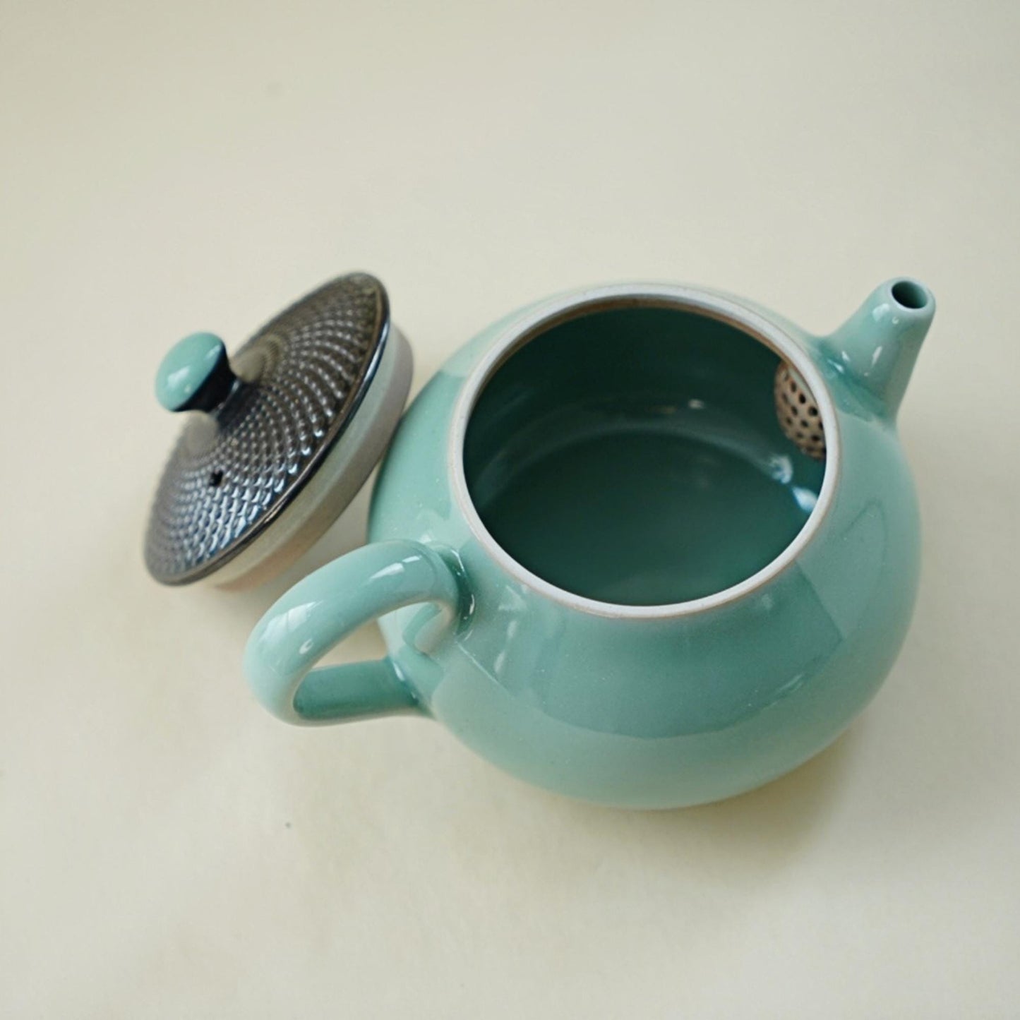 Handmade Longquan Celadon Teapot | 220ml Chinese Ceramic Tea Pot | Artisan Handcrafted with Artist Signature