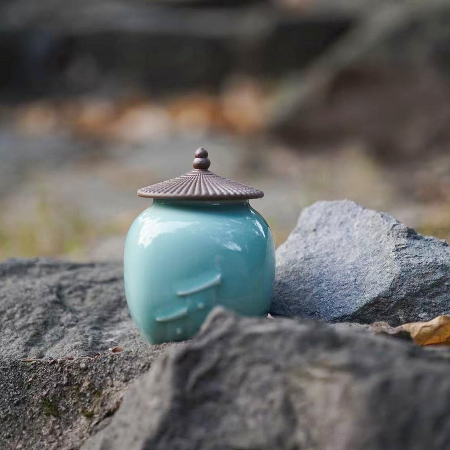 Handmade Ceramic Tea Caddy – 350ML Jar, Porcelain Tea Storage, Airtight Canister for Loose Leaf Tea, Coffee, Spices, Elegant Tea Gift