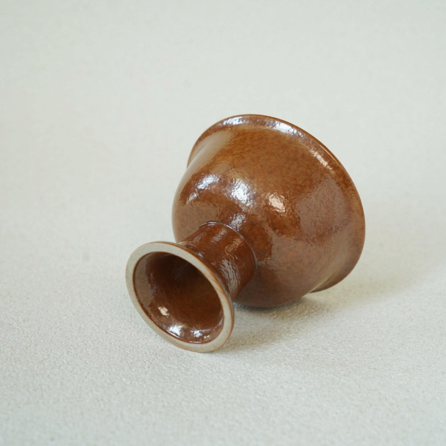 Pedestal Cup – Handmade Chinese Ceramic Chalice | Wabi Sabi Zen Style Gongfu Tea Cup | Minimalist High Foot Cup for Tea, Wine, Ritual